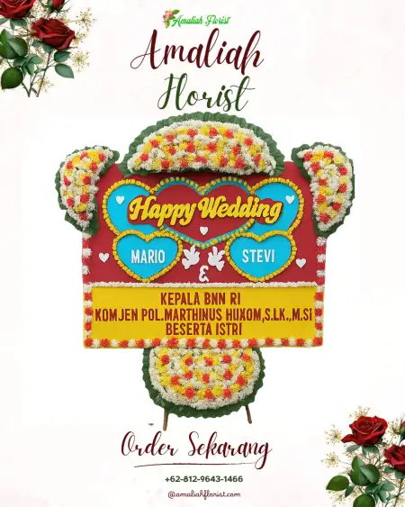Papan Bunga Pernikahan Yaur